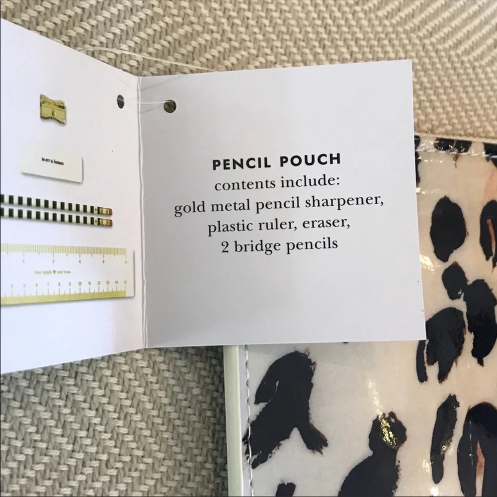 KATE SPADE Leopard Print Pencil Pouch